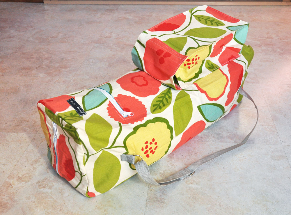 Extra Large White, Coral, Yellow, and Green Floral Yoga Mat Bag – Joanna  Stanek