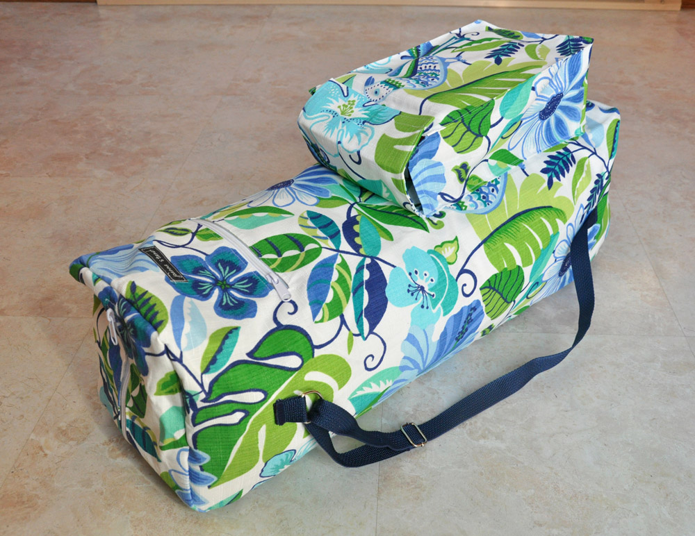 Extra Large Blue, Green, Teal, and Aqua Tropical Yoga Mat Bag – Joanna  Stanek