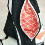 Black, White, Gray, and Coral Aztec Backpack - Image 8