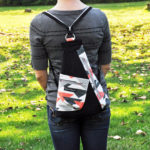 Black, White, Gray, and Coral Aztec Backpack - Image 3