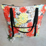 Large Red, Black, White, Blue, and Yellow Floral Tote - Image 3