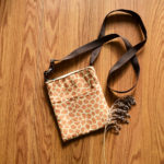 Small Burnt Orange and Tan Giraffe Print Crossbody Zipper Bag - Image 3