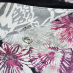 Fuchsia Floral and Black Leather Mini Messenger Bag - Image 7